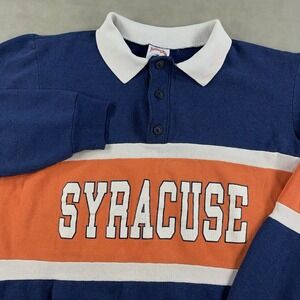 Vintage Syracuse Orange Nutmeg Mills Sweatshirt Rugby Pullover Adult Medium 80s